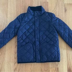Boys Crewcuts Navy Quilted Field Jacket Size 6-7